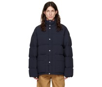 Navy Funnel Neck Down Jacket