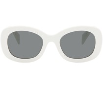 White Round Sunglasses