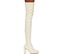 White Tripod Over-The-Knee Boots
