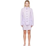 Purple Linen Pyjama Set