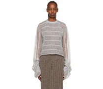 Gray Extended Sleeve Sweater