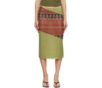 Burgundy Moni Midi Skirt