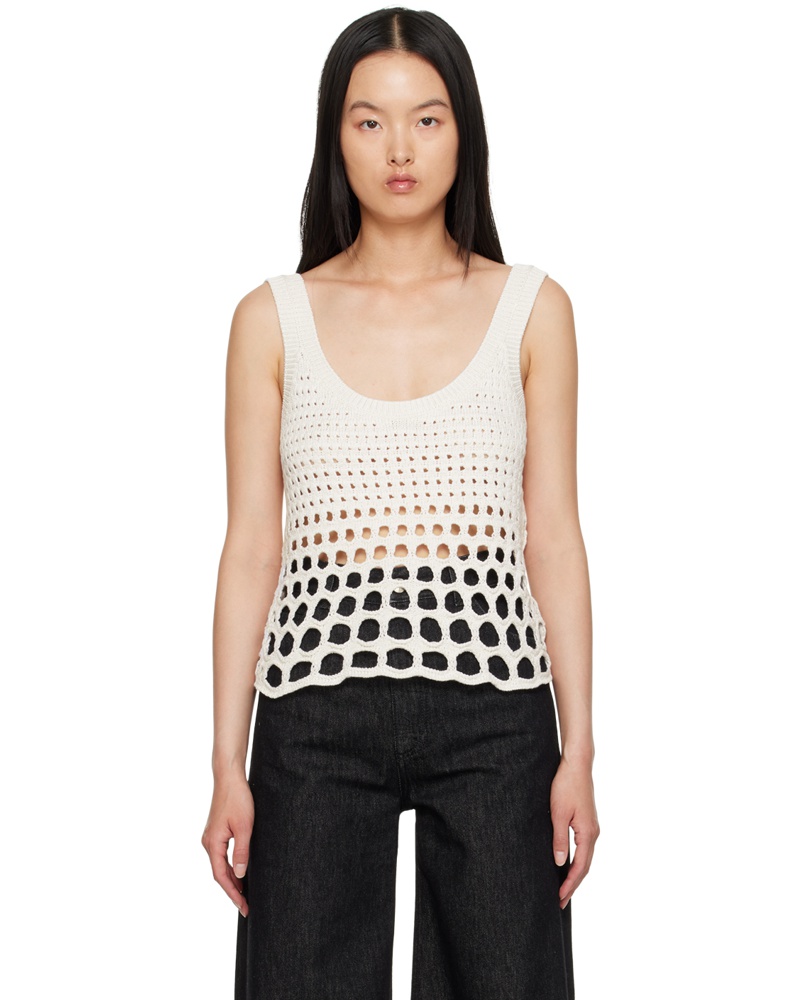 Chloé Damen White Scoop Neck Tank Top