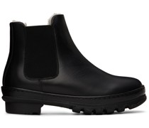 Black Shearling Garden Boots