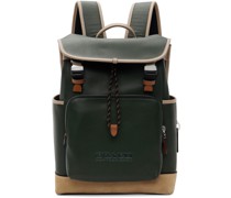 Green & Tan League Flap Backpack