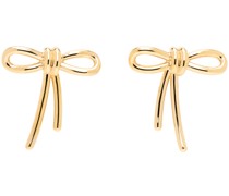 Gold Bow Scoobies Earrings
