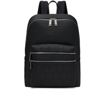 Black Embossed Backpack