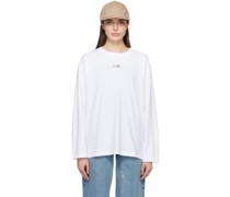 White Numeric Signature Long Sleeve T-Shirt