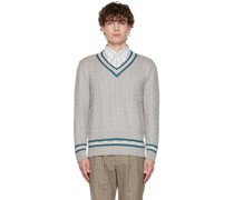 SSENSE Exclusive Gray Cable Knit Sweater