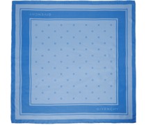 Blue Plumetis Print Square Scarf