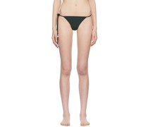 SSENSE Exclusive Green Beaded Thong Bikini Bottoms