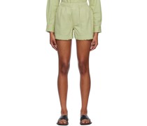 Green Zig-Zag Shorts