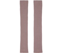 Pink Rasato Knit Arm Warmers