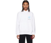 White Printed Hoodie