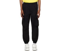 Black Bonded Cargo Pants