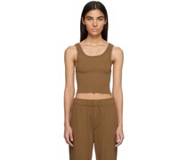 Brown Cropped Tank Top