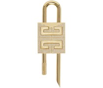 Gold Small 4G Padlock Keychain