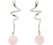 Silver & Pink Martini Earrings