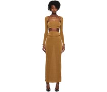 SSENSE Exclusive Brown Camisole & Maxi Skirt Set