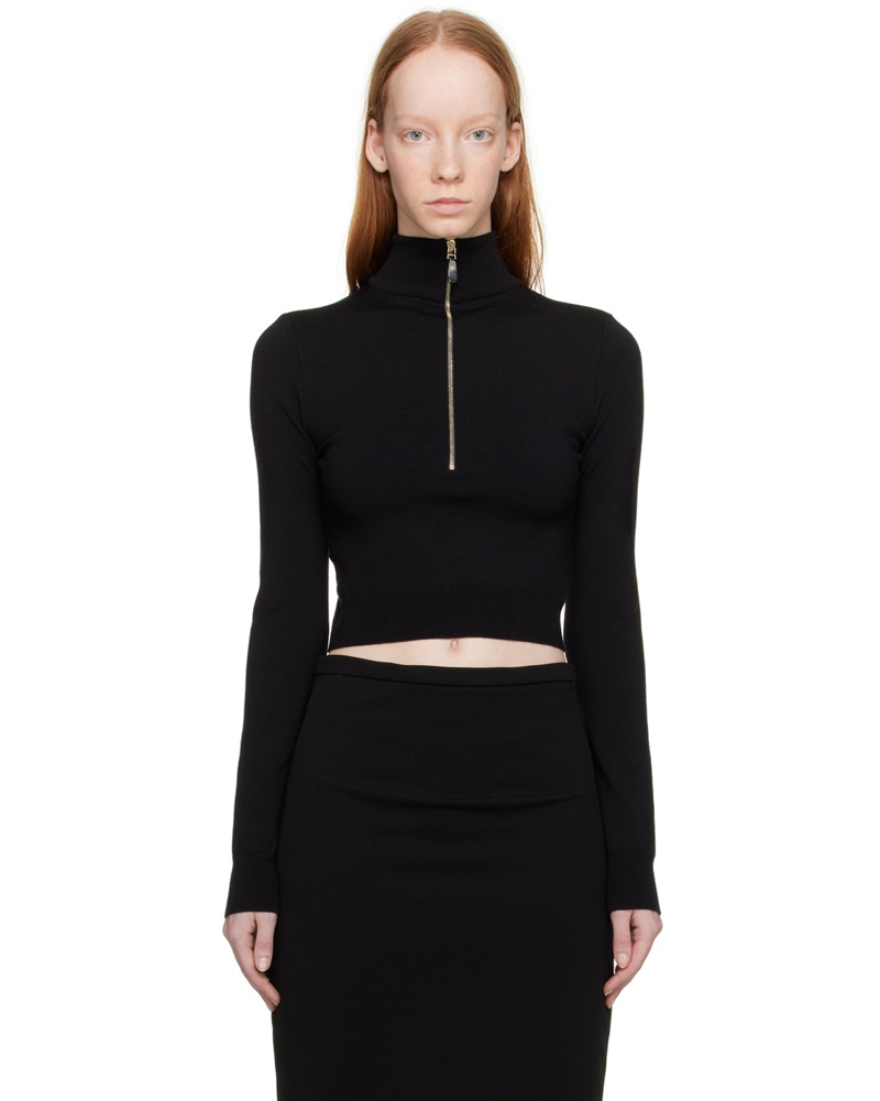 Max Mara Damen Black Balbo Turtleneck