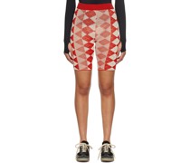 Red & White Argyle Shorts
