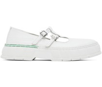 White 2001 Apple Mary Jane Loafers