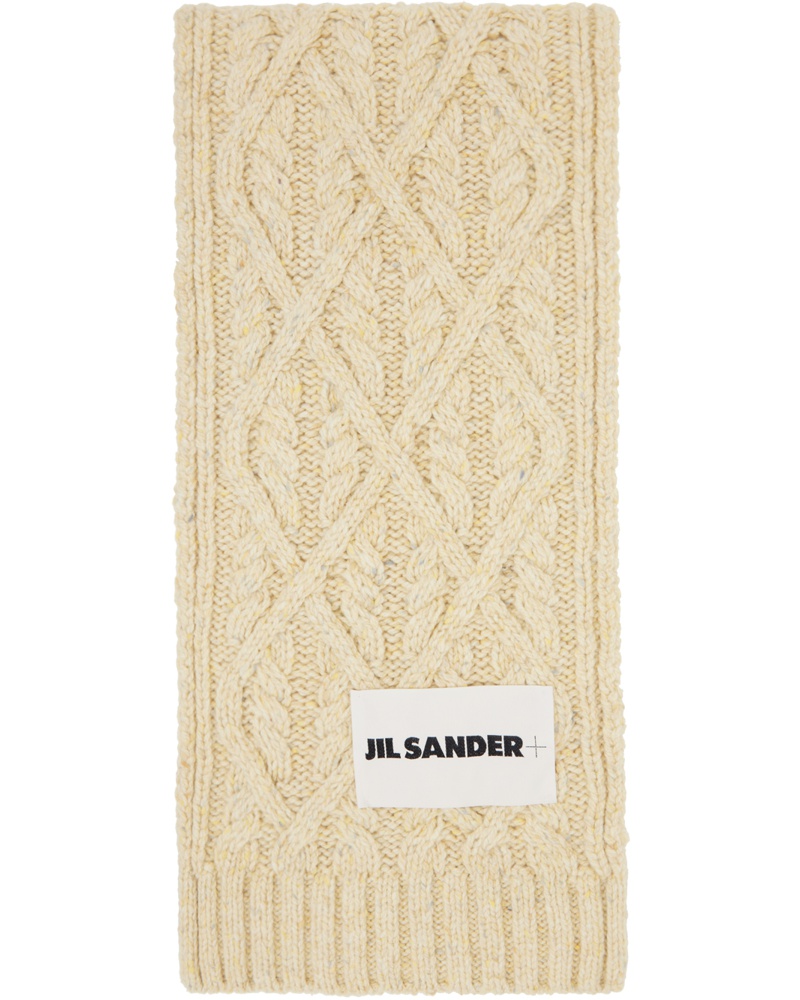 Jil Sander Damen Off-White Donegal Scarf
