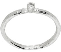Silver 2mm Diamond Ring
