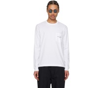 White Patch Pocket Long Sleeve T-Shirt