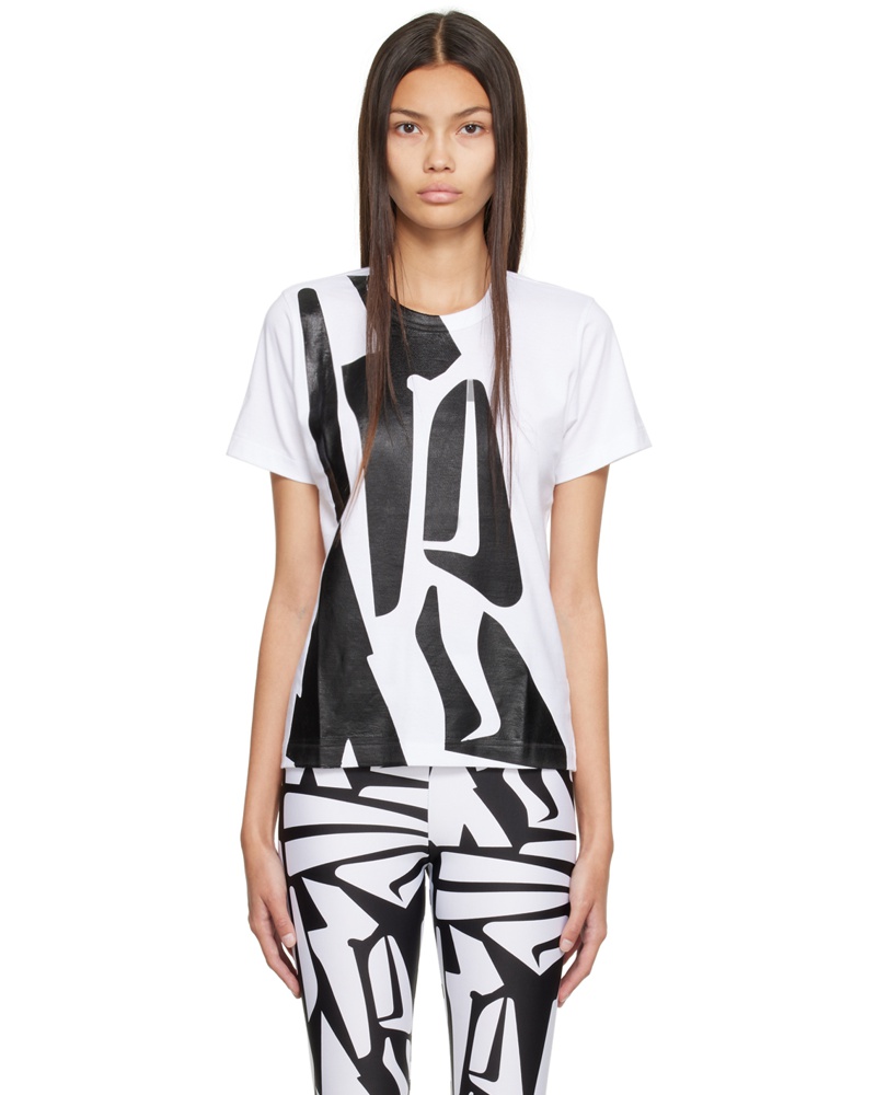 Comme des Garçons Damen White Printed T-Shirt