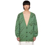 Green Mohair Serpent Cardigan