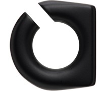 Black Round Prong Single Ear Cuff