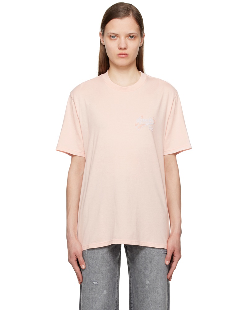 Amiri Damen Pink Flocked T-Shirt