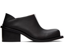 SSENSE Exclusive Black & White Fonda Chunky Heel Mules