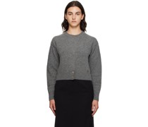 Gray Open Front Sweater