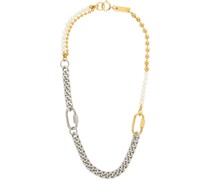 Silver & Gold Three Bracelets Necklace