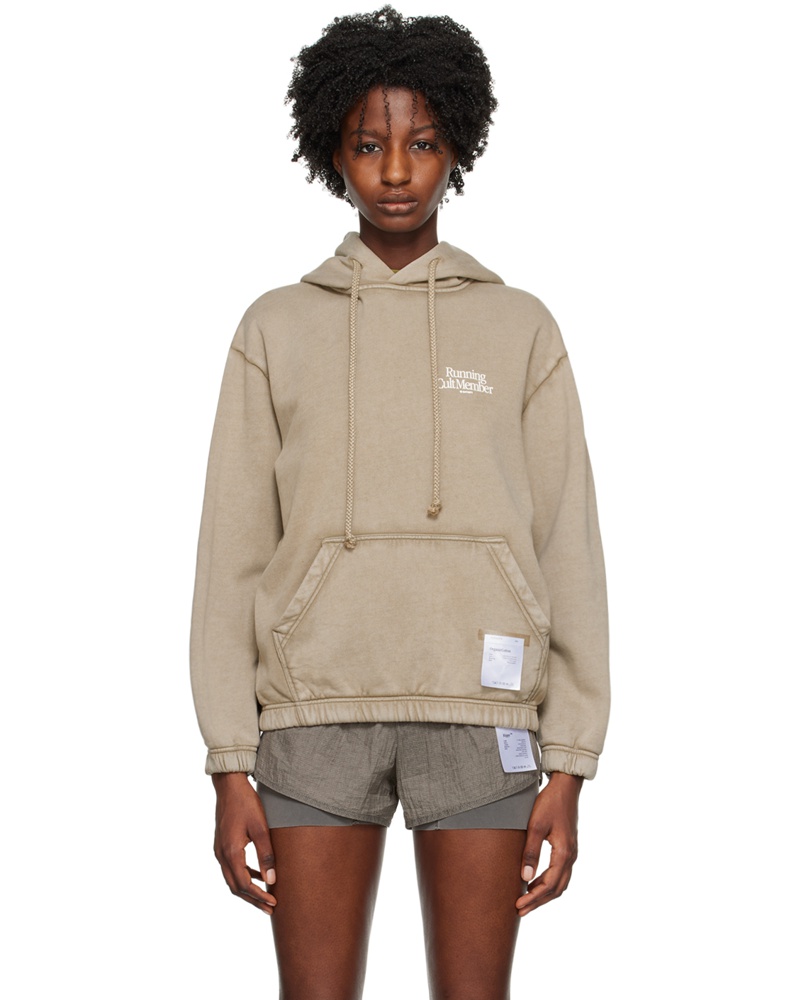 Satisfy Damen Taupe SoftCell Hoodie Satisfy Damen Taupe SoftCell Hoodie