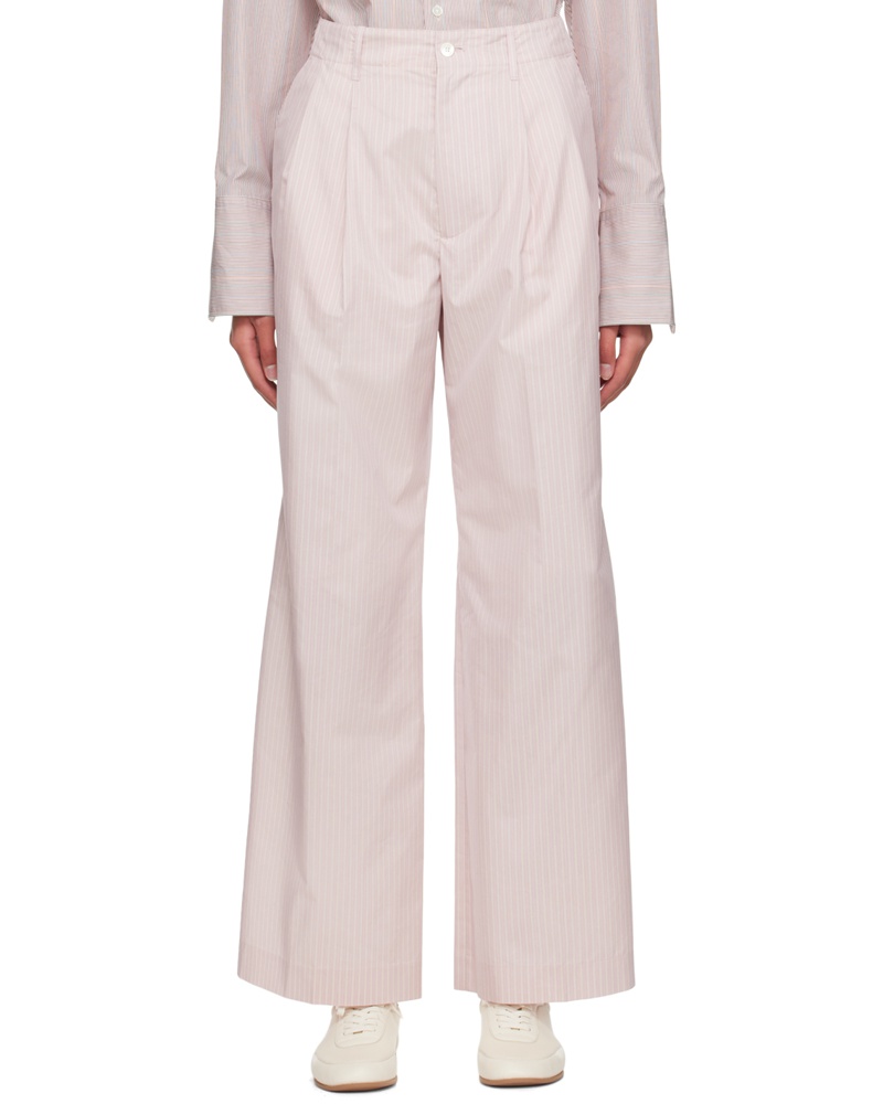AURALEE Damen Pink Stripe Trousers