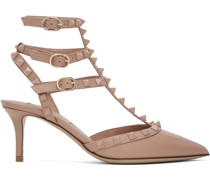 Pink Caged Rockstud Heels