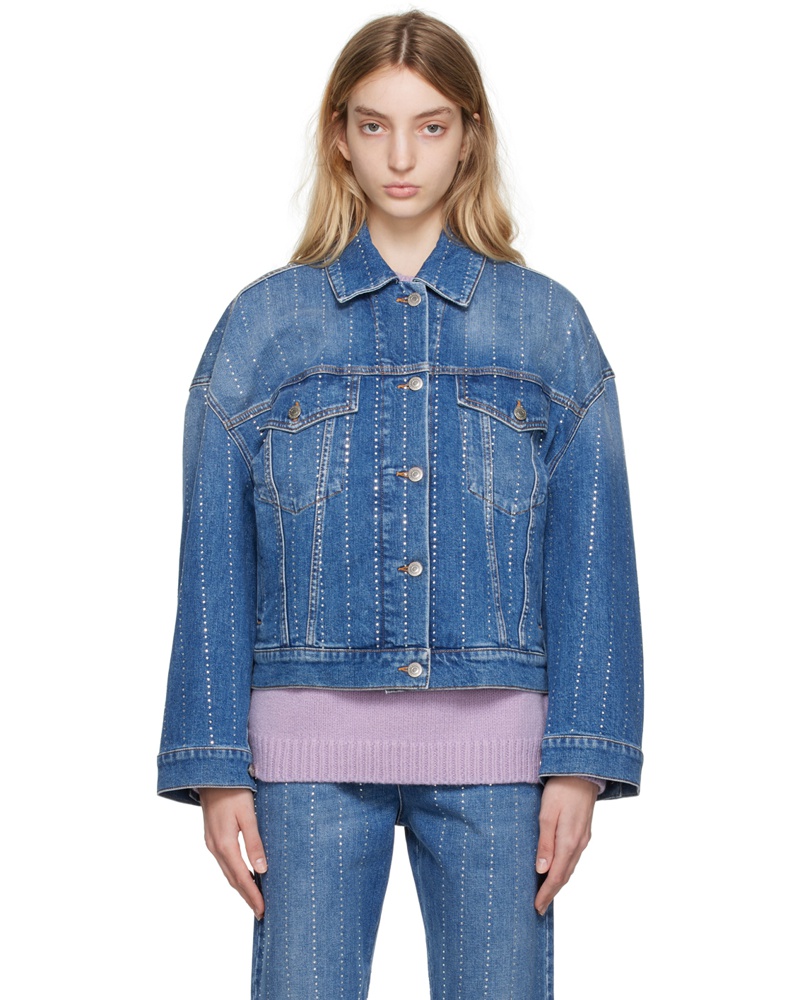 Stella McCartney Damen Blue Oversized Denim Jacket