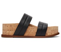 Black Striker Flat Sandals