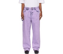 SSENSE Exclusive Purple Secret Carpenter Jeans