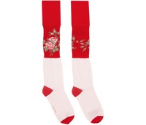 Red Floral Socks