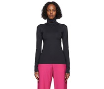 Black Open Back Turtleneck