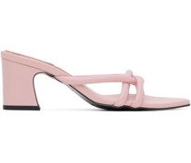 Pink Twisted Heeled Sandals