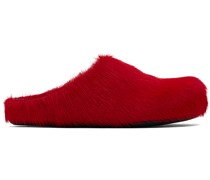 Red Fussbett Sabot Loafers