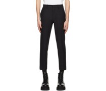 Gray Basic Tapered Trousers
