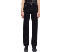 Black Monochrome Straight Jeans