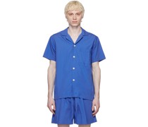 Blue Buttoned Pyjama Shirt