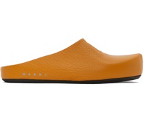 Orange Fussbett Sabot Slippers